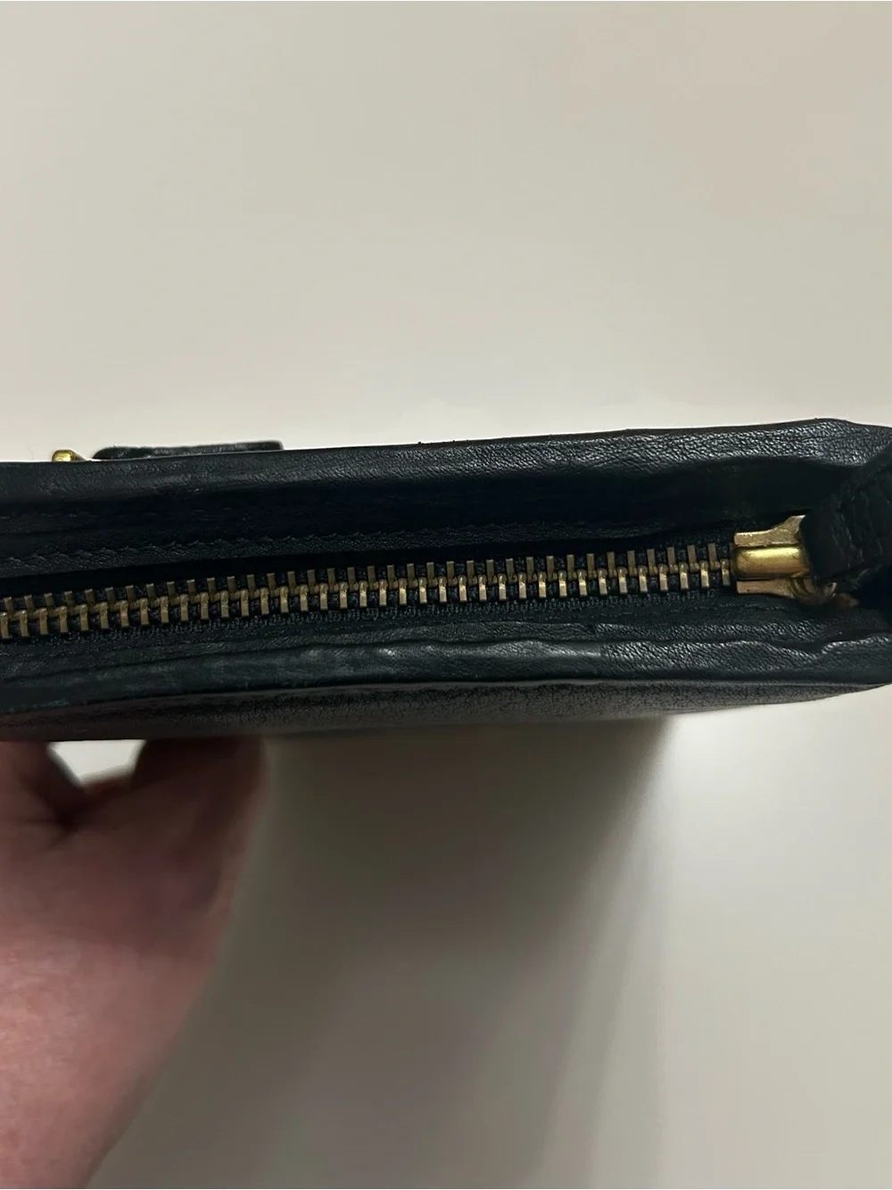 Polo - Ralph Lauren Black Leather Zip Wallet Clutch - Men